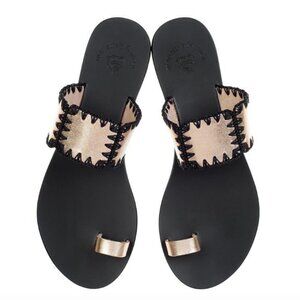 Aethra Pink Gold - Handcrafted Leather Sandals